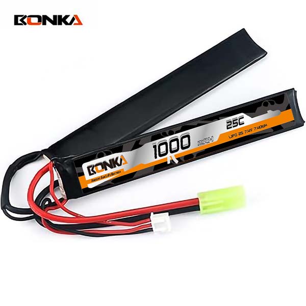 BONKA 1000mAh 25C 2S-2-C Airsoft Gun LiPo Battery